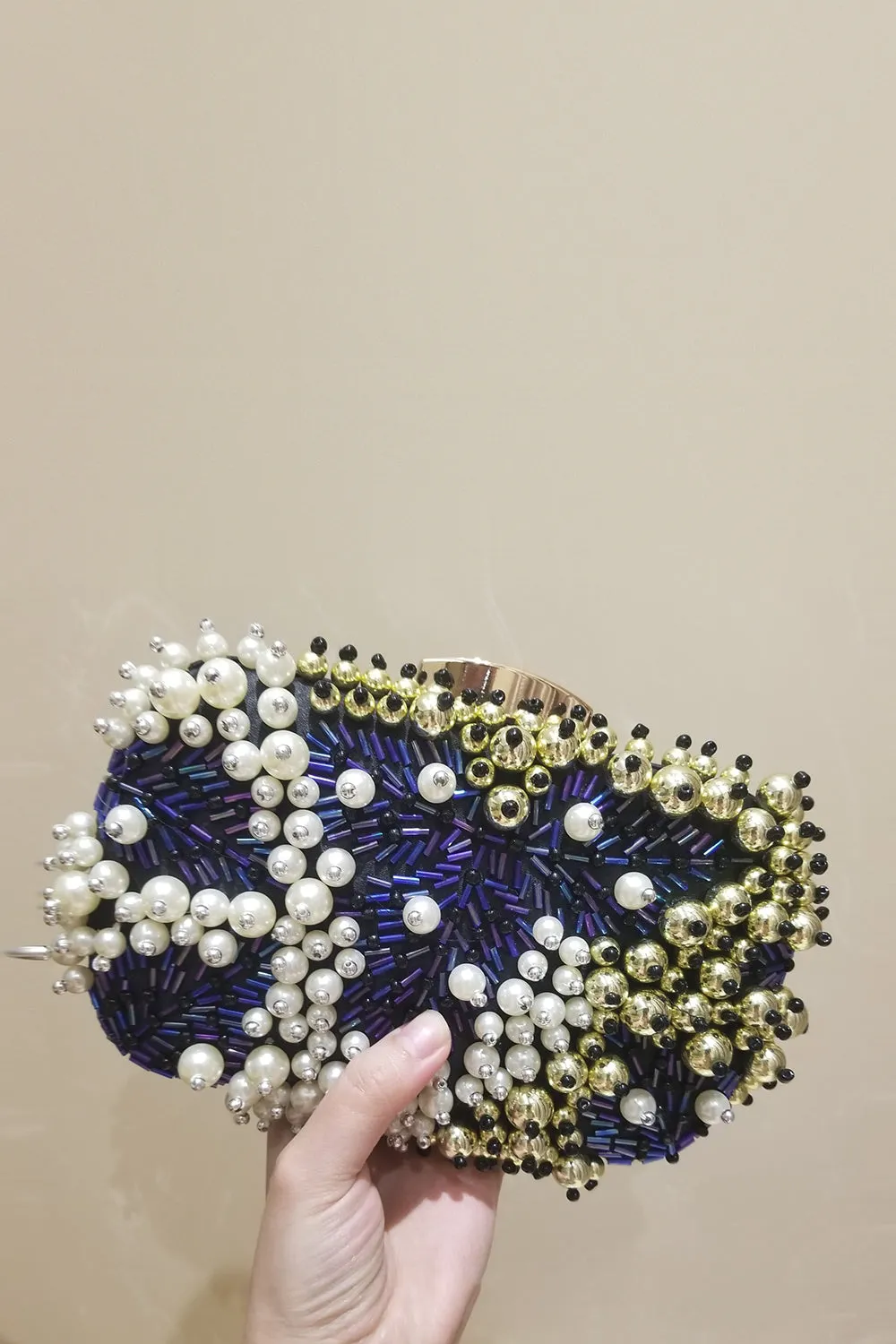Luxury Black Beaded Handbag sold by Zapaka product image thumbnail 2
