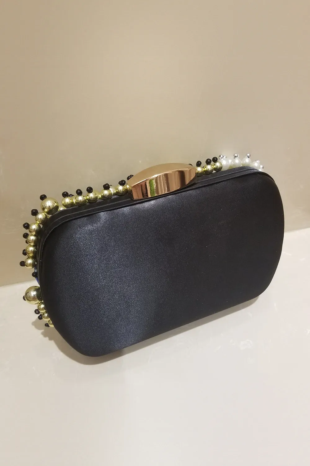 Luxury Black Beaded Handbag sold by Zapaka product image thumbnail 3