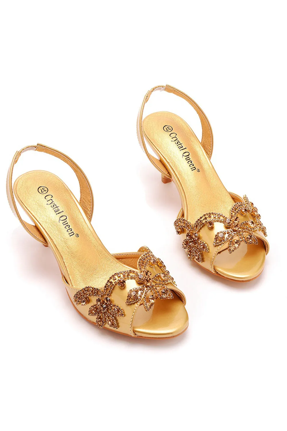 Golden Wedding Shoes Pointed Toe Fashionable Elegant Formal Pumps for Dresses sold by Zapaka product image thumbnail 2