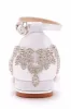 White Pointed Toe Bridal Shoes with Beading sold by Zapaka