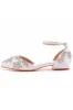 White Pointed Toe Bridal Shoes with Beading sold by Zapaka