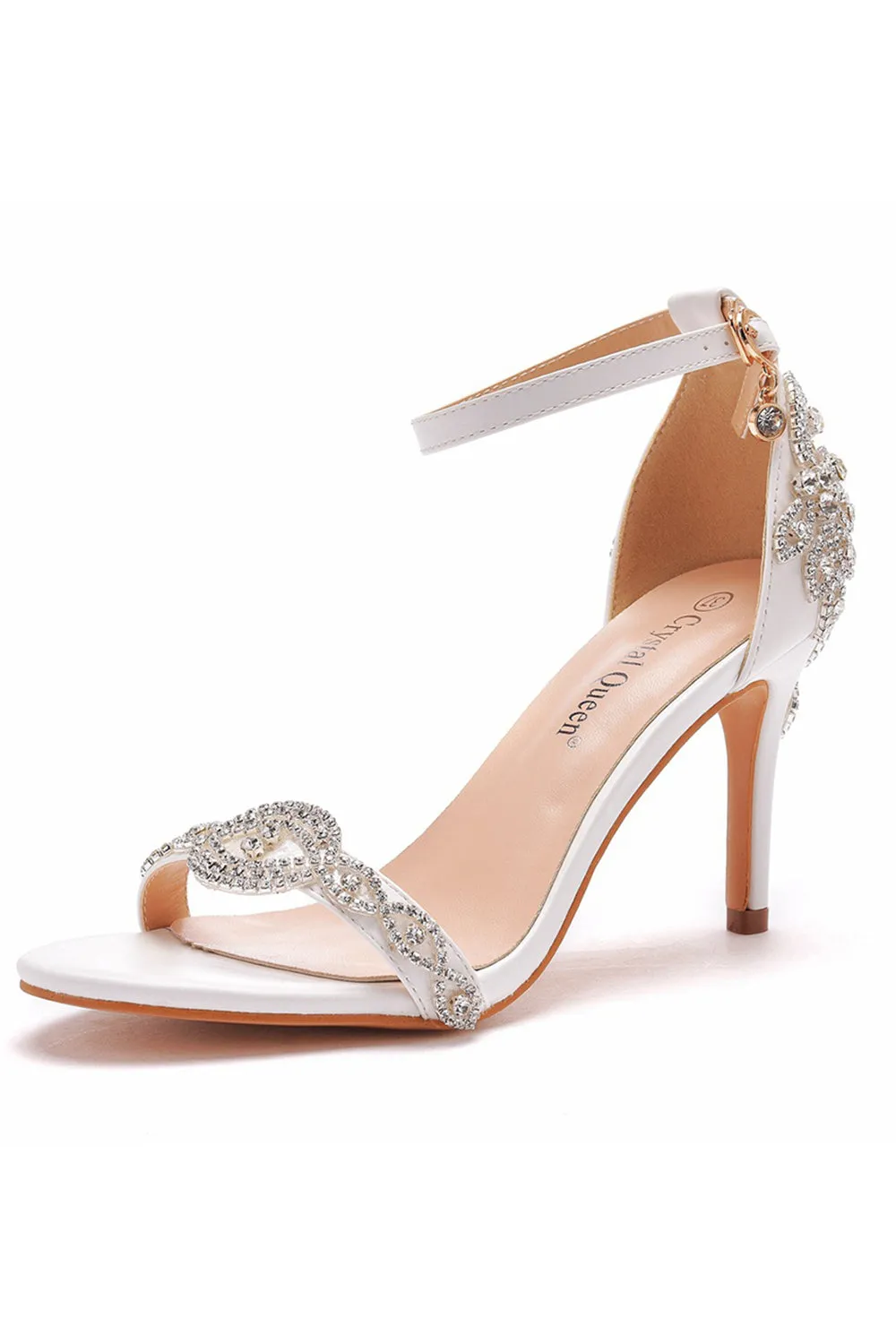Pink Rhinestone Ankle Straps Prom Sandals sold by Zapaka product image thumbnail 4