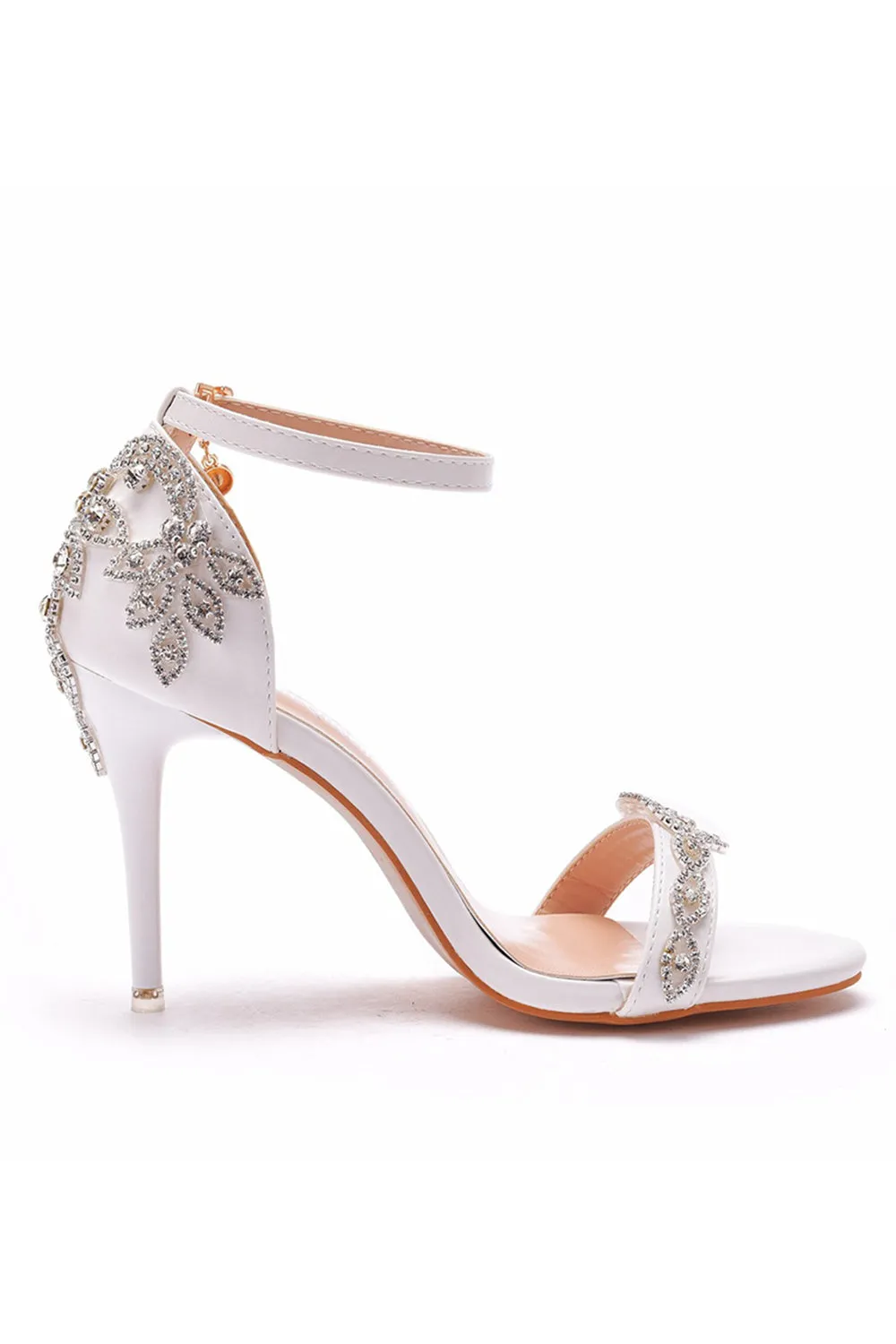 Pink Rhinestone Ankle Straps Prom Sandals sold by Zapaka product image thumbnail 5