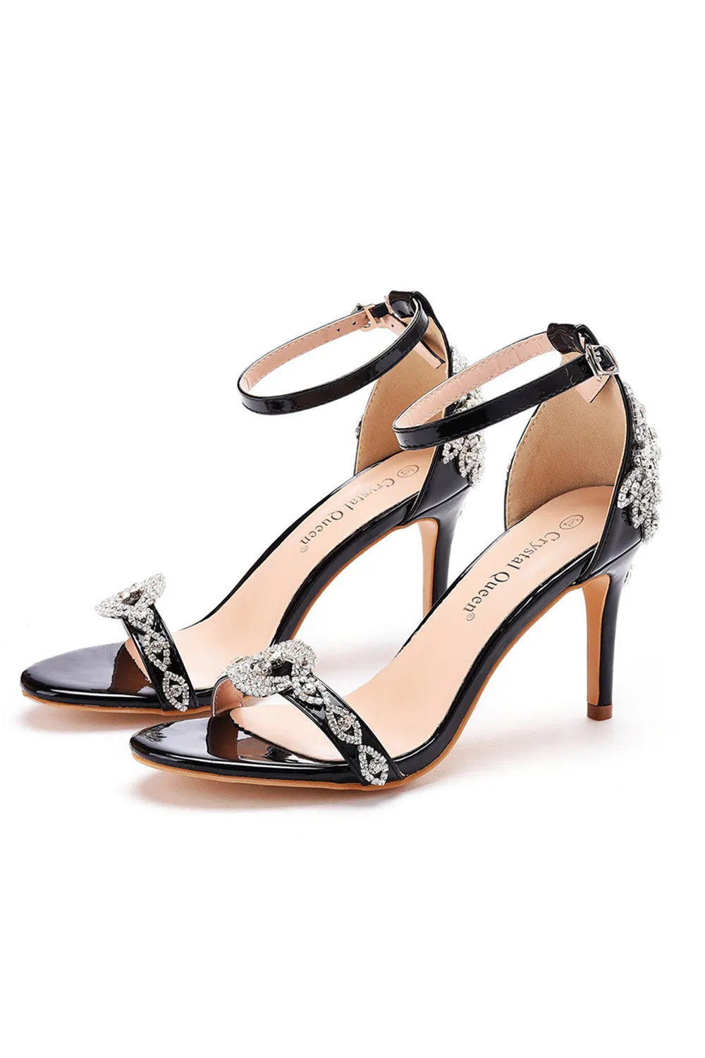 Pink Rhinestone Ankle Straps Prom Sandals sold by Zapaka product image thumbnail 2