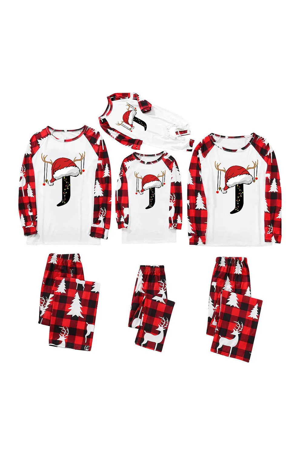 Christmas Printed Red and White Family Matching Pajamas Set sold by Zapaka product image thumbnail 5