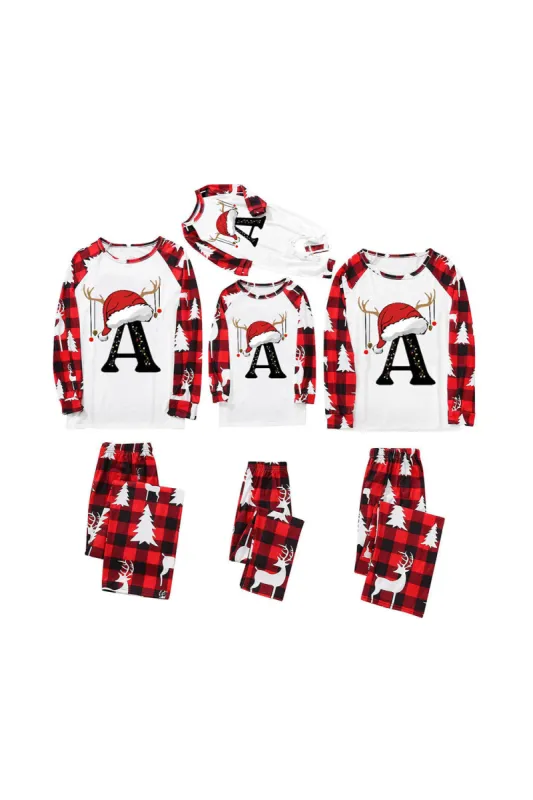 Red and White Christmas Printed Family Matching Pajamas Set sold by Zapaka