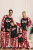 Long Sleeve Family Black Red Christmas Pajamas with Deer Pattern sold by Zapaka