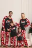 Long Sleeve Family Black Red Christmas Pajamas with Deer Pattern sold by Zapaka