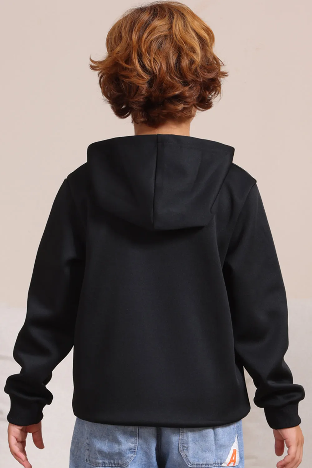 Black Devil Pumpkin Print Hooded Halloween Family Sweatshirts sold by Zapaka product image thumbnail 4