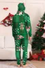 Green Snowflake Plaid Family Pajamas with Reindeer Hood sold by Zapaka