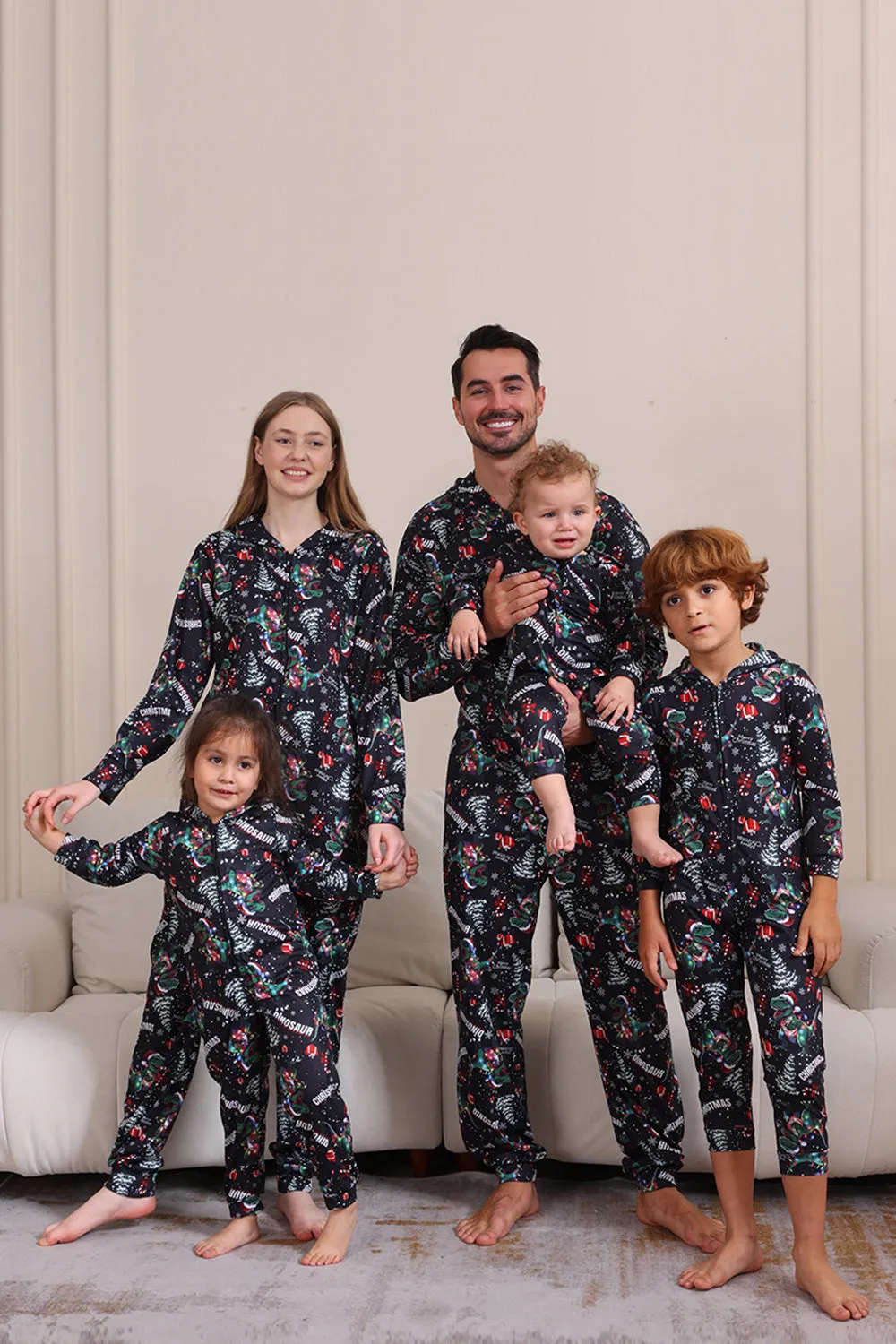 Christmas Navy Family Matching Hooded Pajamas sold by Zapaka