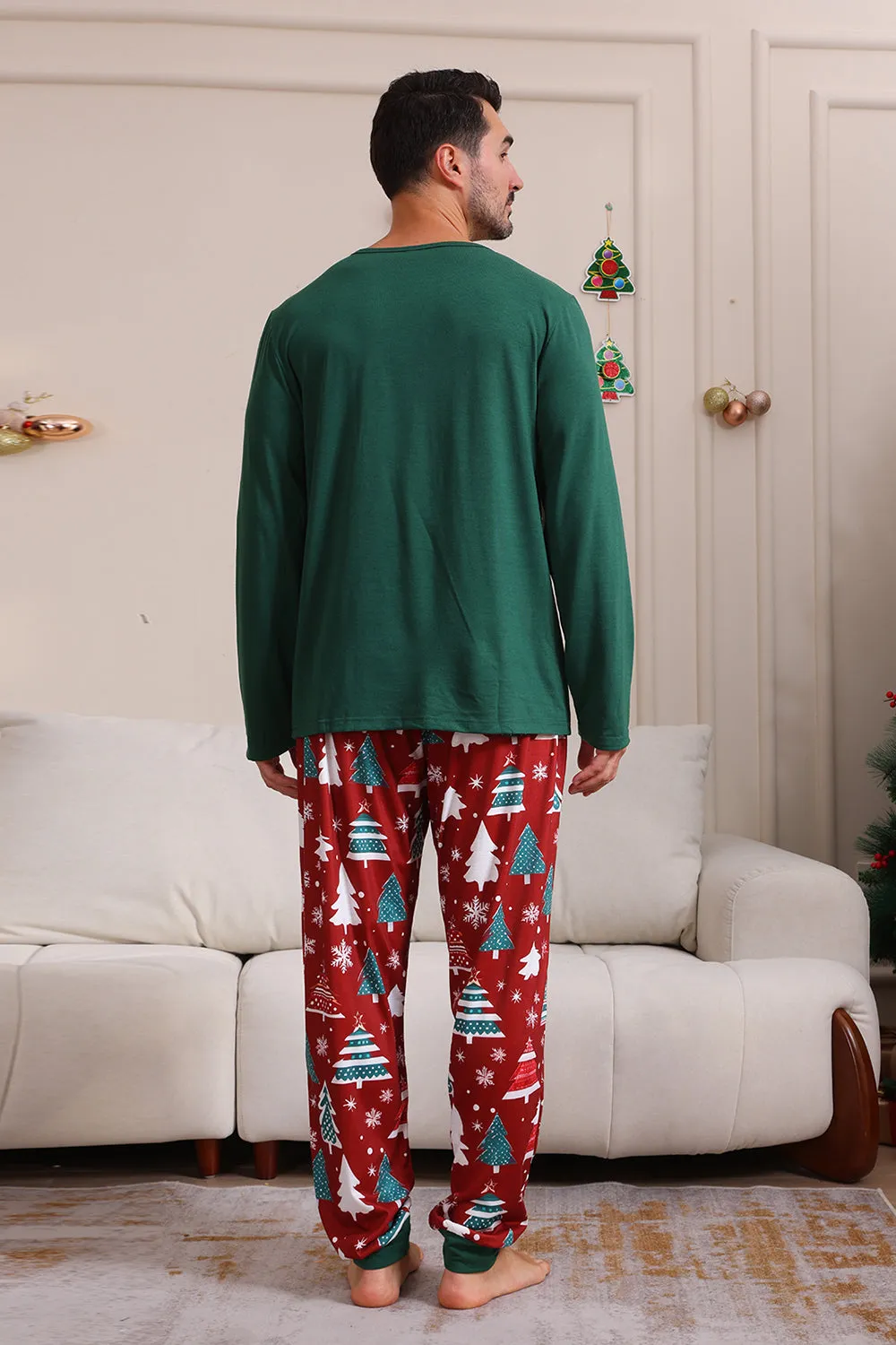Dark Green Merry Christmas Family Pajama Set sold by Zapaka product image thumbnail 4