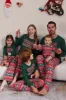 Dark Green Christmas Family Matching Pajamas Set sold by Zapaka