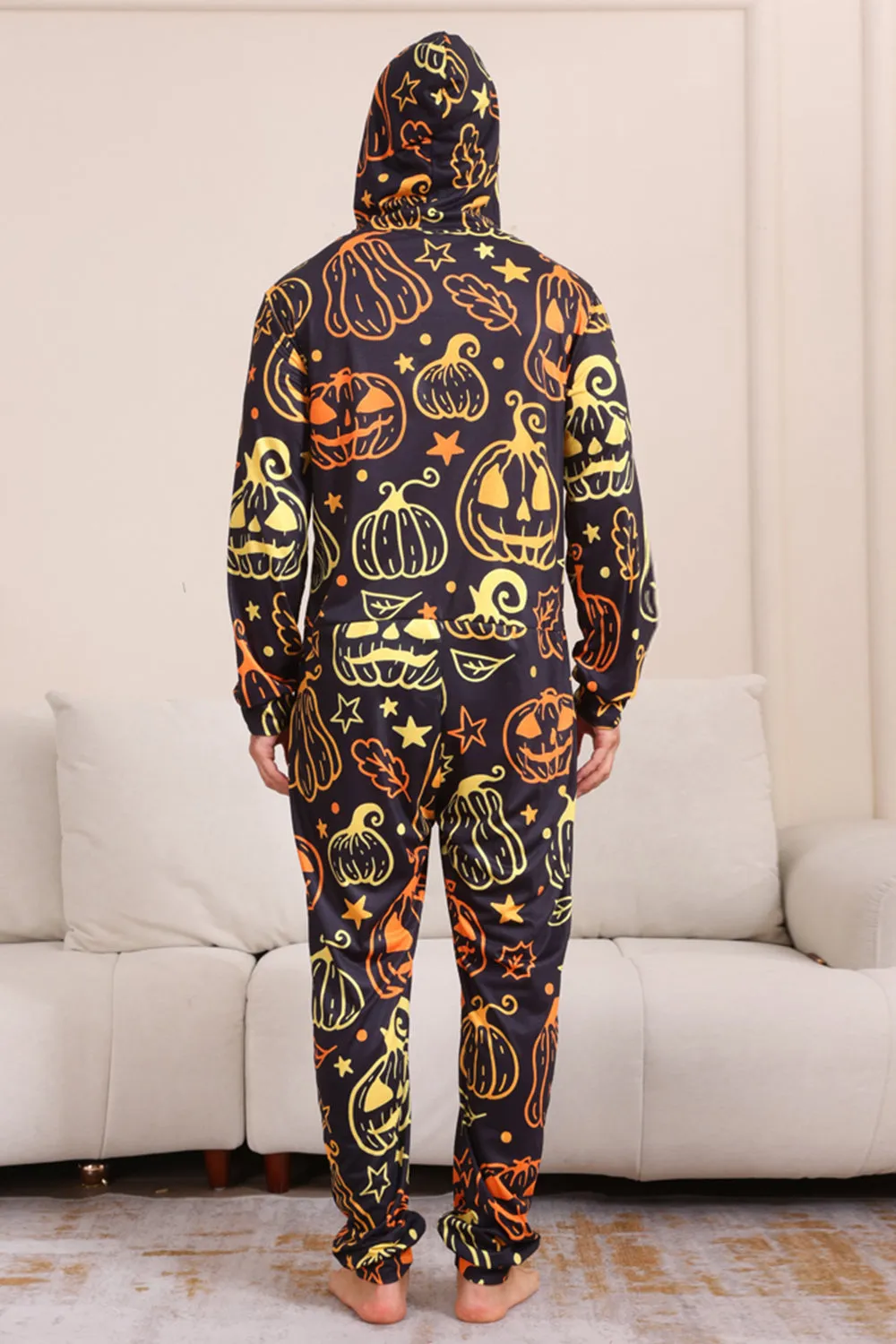 Black Print Halloween Family Matching Pajama Set sold by Zapaka product image thumbnail 3