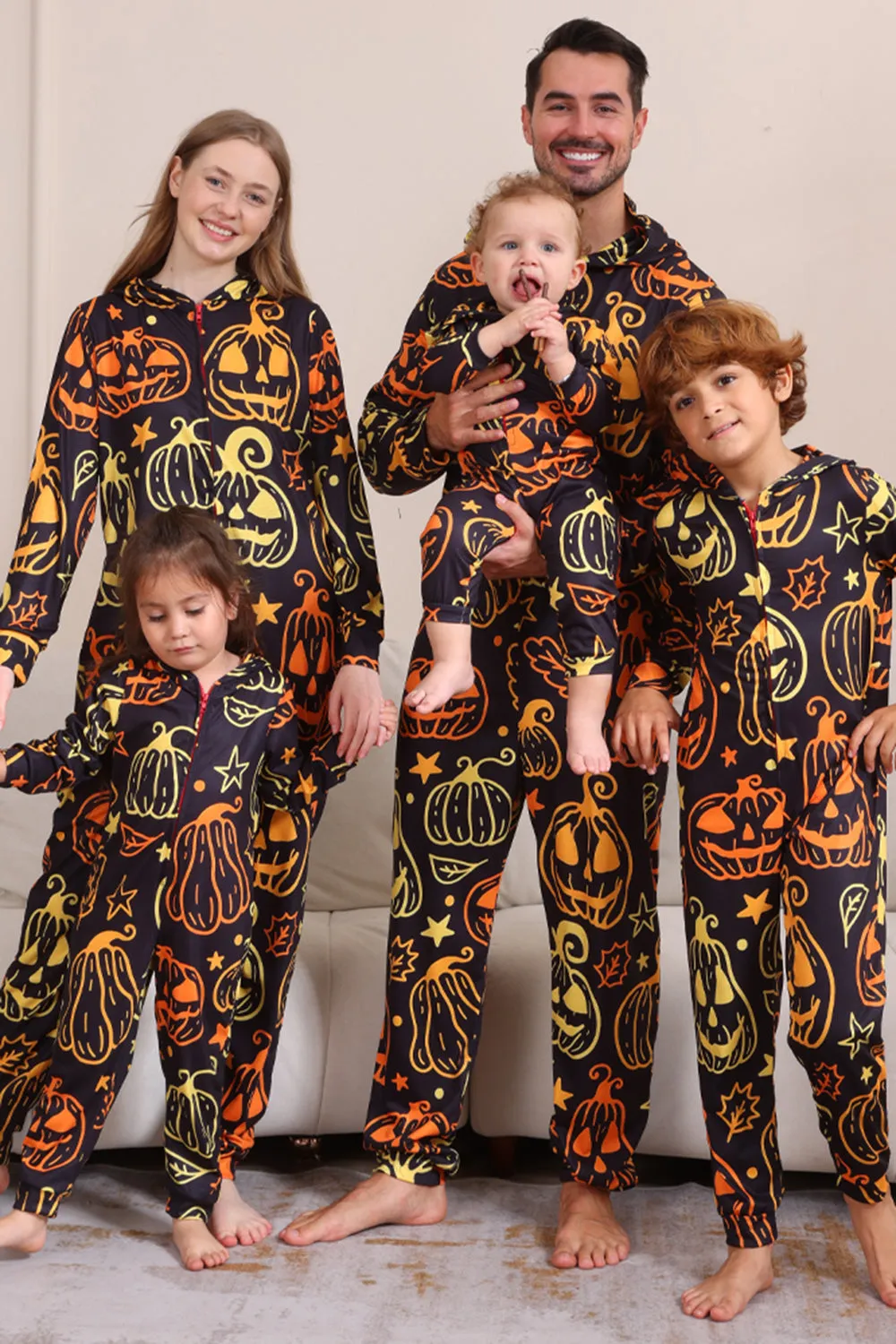 Black Print Halloween Family Matching Pajama Set sold by Zapaka