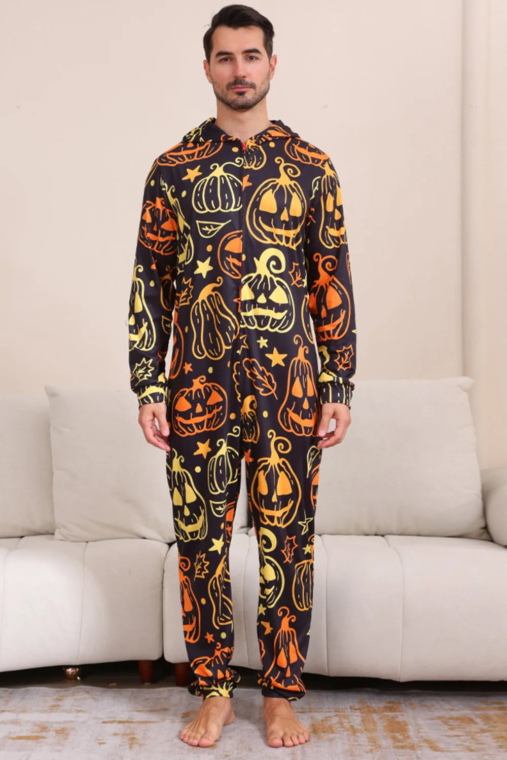 Black Print Halloween Family Matching Pajama Set sold by Zapaka product image thumbnail 2