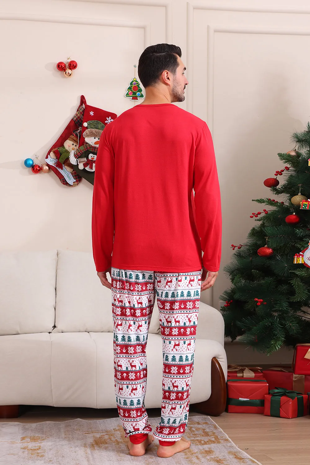 Red Christmas Family Matching Pajama Set sold by Zapaka product image thumbnail 4