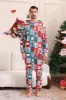 Red and Green Colorblock Christmas Hooded Family Pajama Set sold by Zapaka