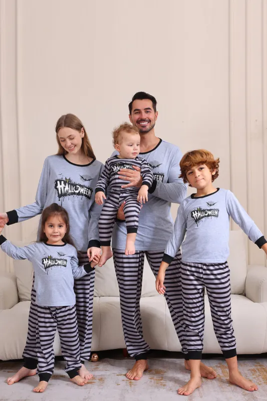 Grey Happy Halloween Family Pajama Set sold by Zapaka