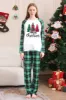 Green and White Merry Christmas Family Pajama Sets sold by Zapaka