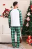 Green and White Merry Christmas Family Pajama Sets sold by Zapaka