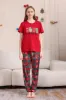Red Merry Christmas Family Pajama Sets sold by Zapaka