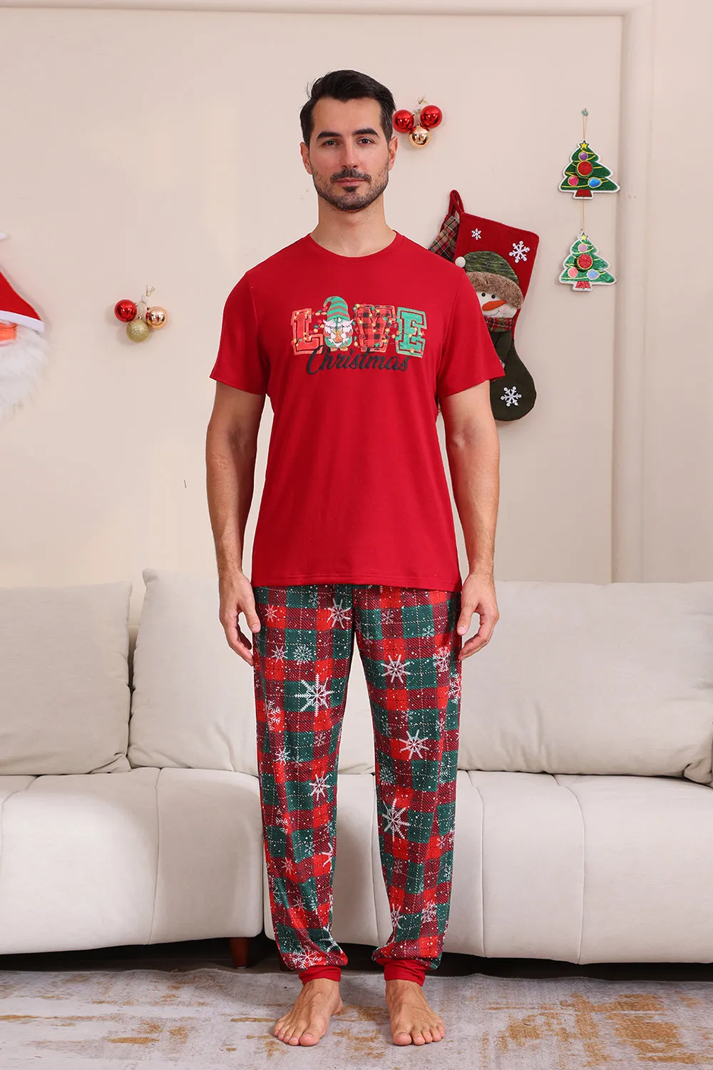 Red Merry Christmas Family Pajama Sets sold by Zapaka product image thumbnail 3
