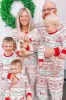 Snowflake And Deer Print Grey Family Matching Christmas Pajamas Set sold by Zapaka