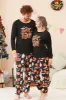 Black Halloween Pumpkin Printed Family Pajamas Set sold by Zapaka