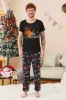 Black and Orange Spider Printed Halloween Family Pajamas Set sold by Zapaka