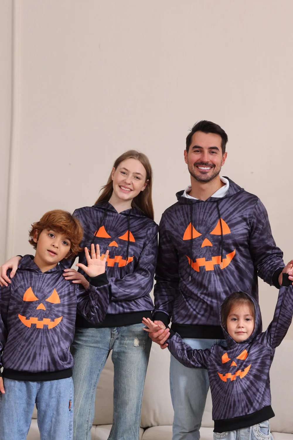 Black Trick or Treat Printed Halloween Family Pajamas Set sold by Zapaka