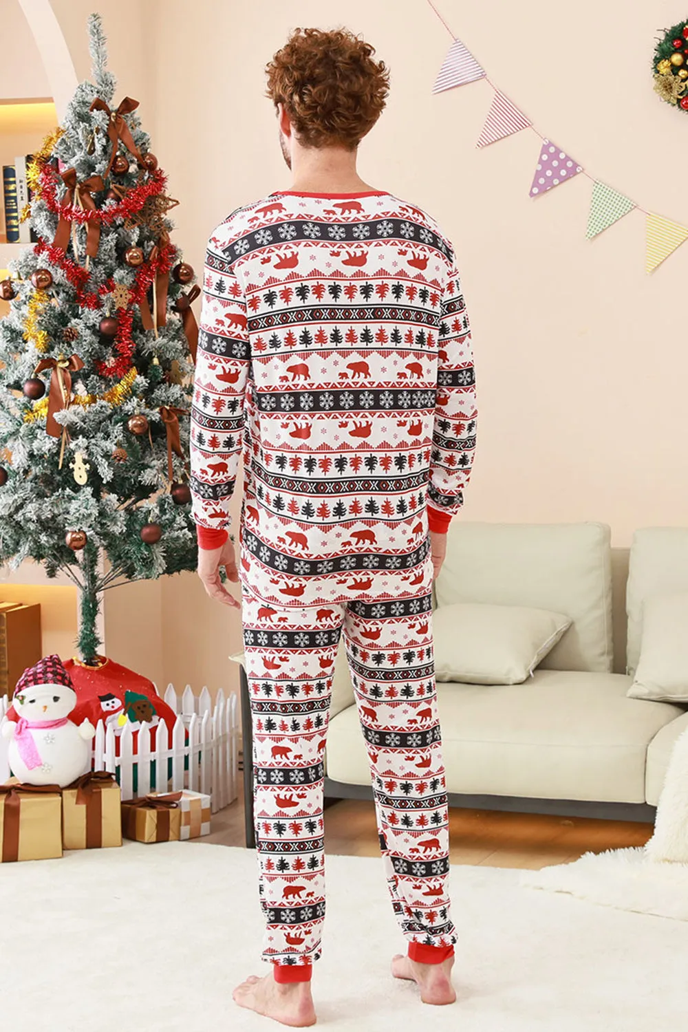 Black and White Printed Christmas Fmaily Matching Pajamas Set sold by Zapaka product image thumbnail 4