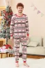 Black and White Printed Christmas Fmaily Matching Pajamas Set sold by Zapaka