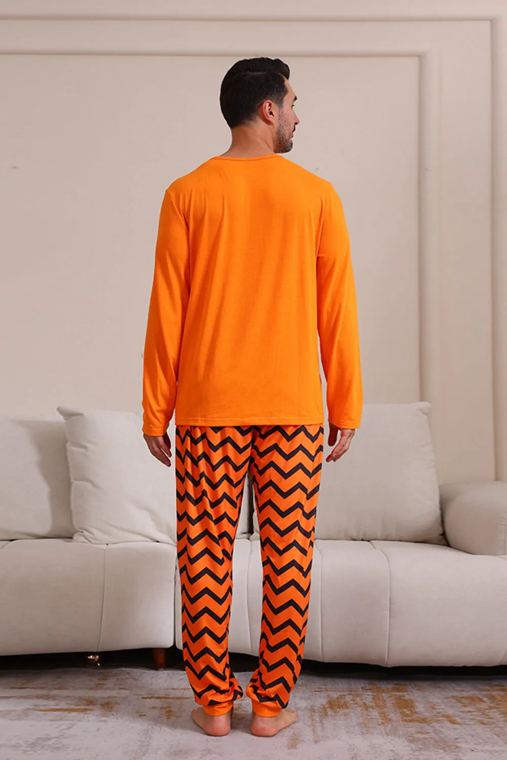 Orange Halloween Family Matching Pajama Set sold by Zapaka product image thumbnail 4