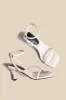 Black PU Leather Ankle Strap High Heel Sandals sold by Zapaka