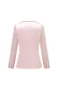 Grey Pink Peak Lapel Satin Slim Fit Women Suits sold by Zapaka