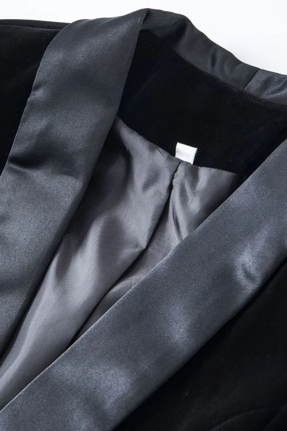 Velvet Royal Blue Shawl Lapel Women Blazer sold by Zapaka product image thumbnail 5