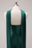 Dark Green Halter Satin Mermaid Bridesmaid Dress with Streamer sold by Zapaka