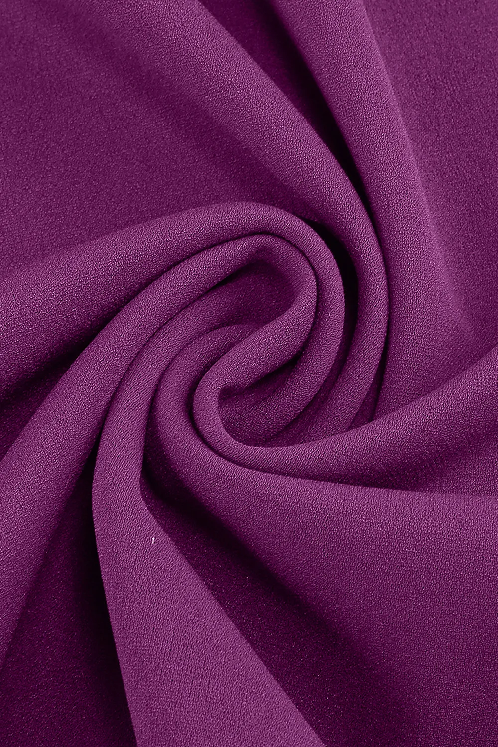 Purple Pleated Bow Tie 1950s Dress with Long Sleeves sold by Zapaka product image thumbnail 4