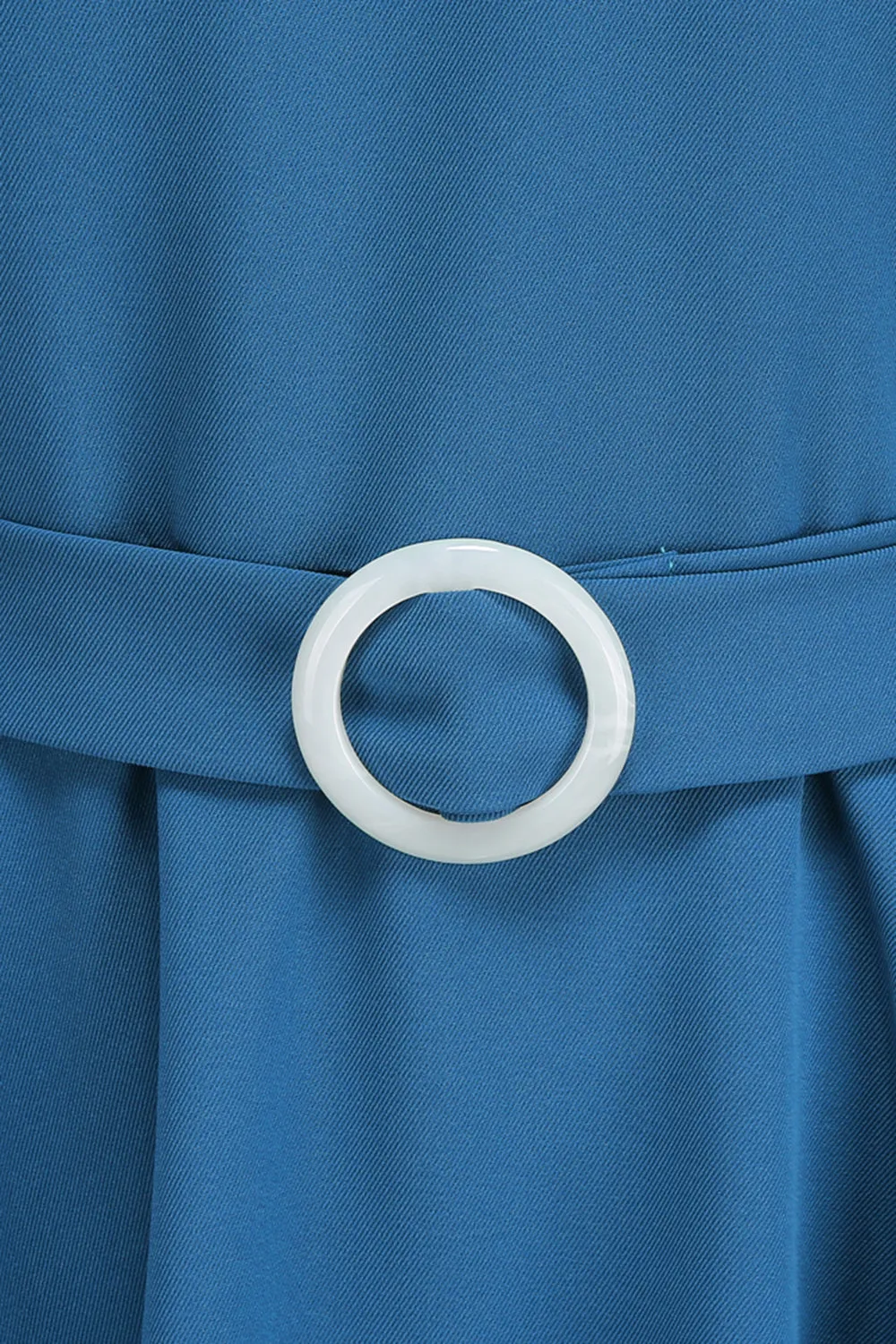 Blue Round Neck A-Line Midi 1950s Dress sold by Zapaka product image thumbnail 4