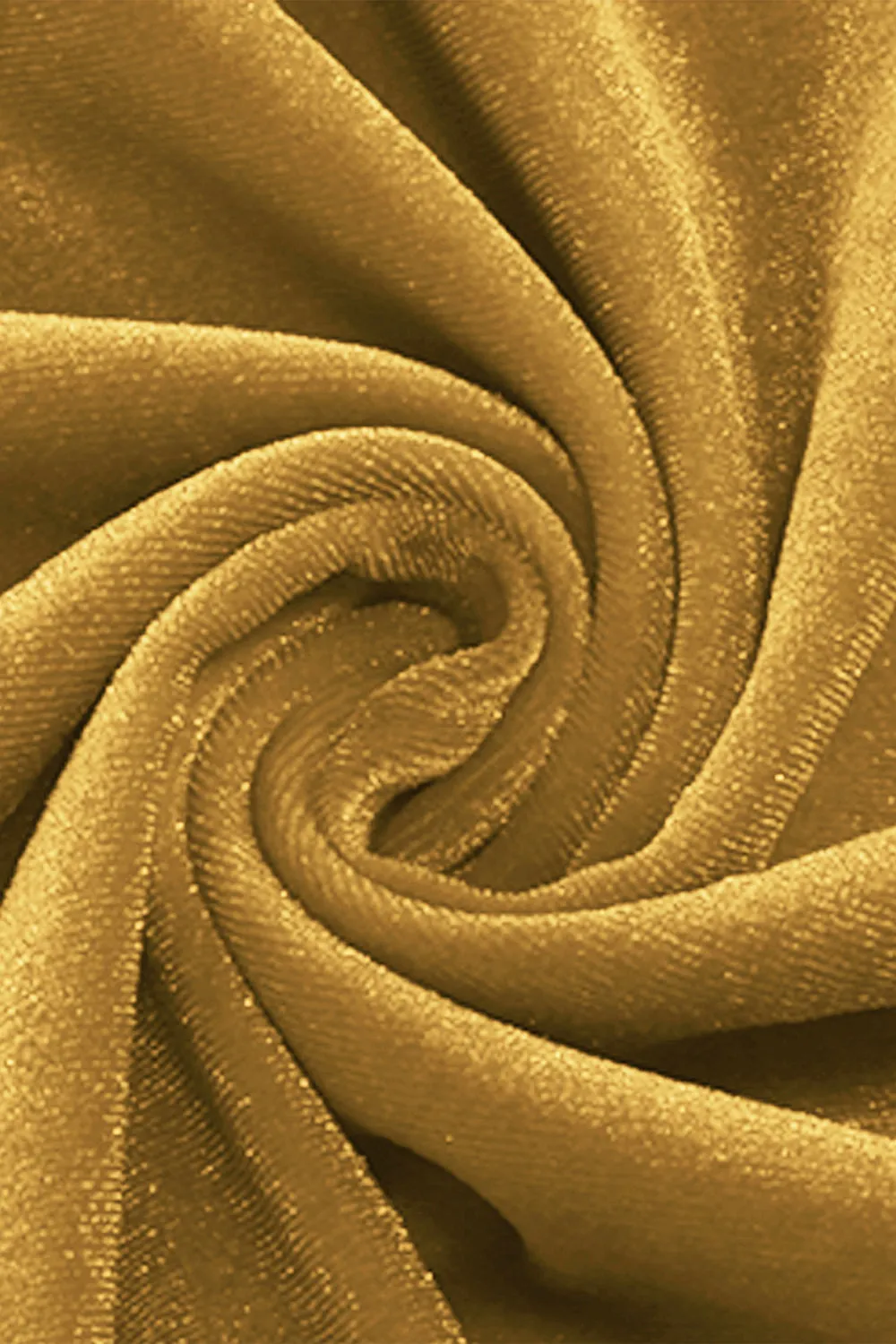 Yellow V Neck Pleated Long Sleeves 1950s Dress sold by Zapaka product image thumbnail 4