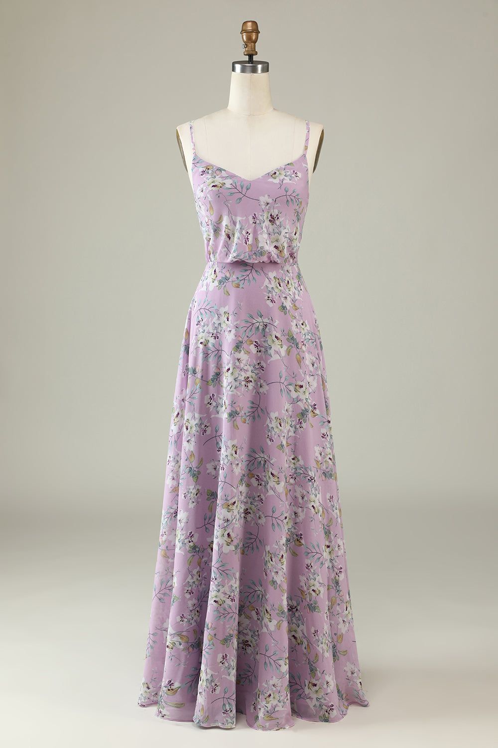 Black White Flower Boho Chiffon Bridesmaid Dress sold by Zapaka product image thumbnail 7