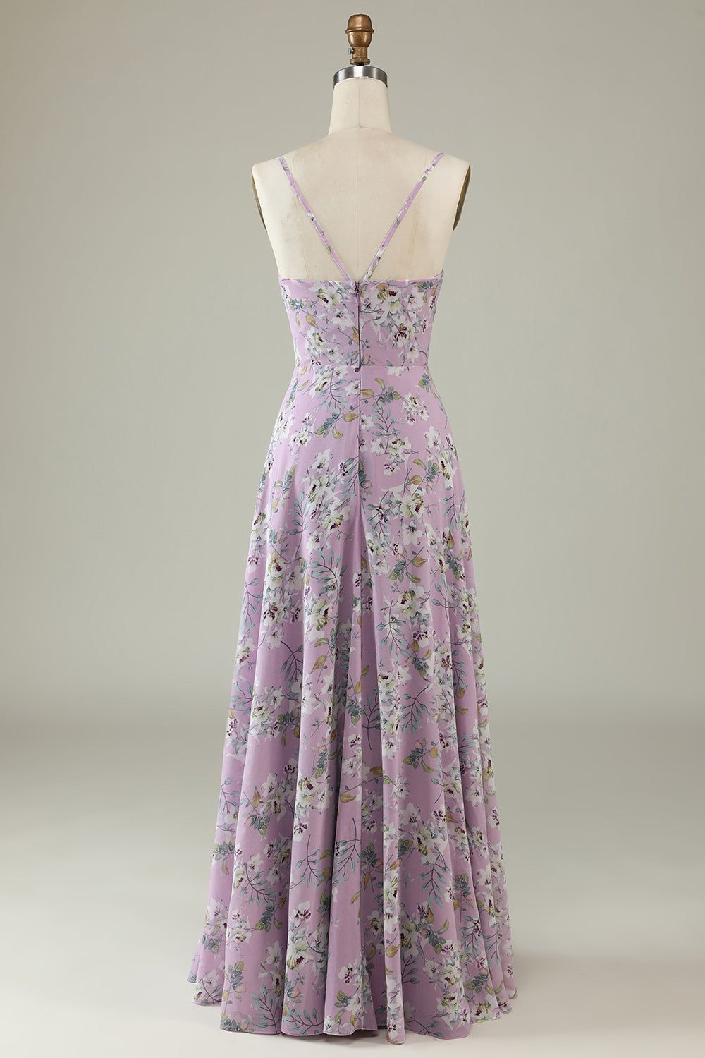 Black White Flower Boho Chiffon Bridesmaid Dress sold by Zapaka product image thumbnail 8