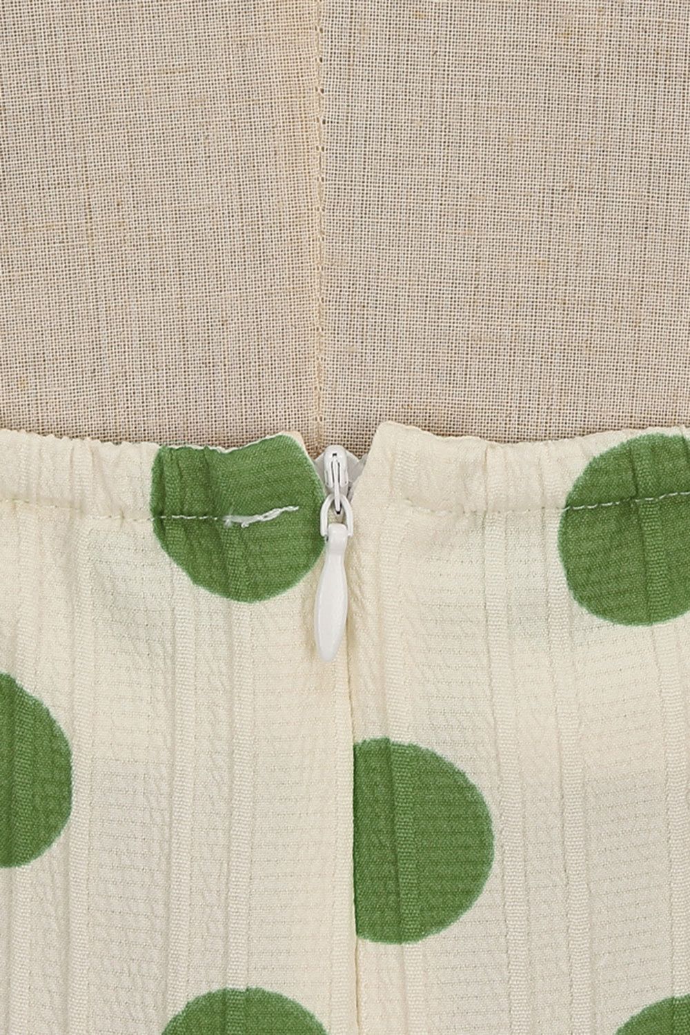 Hepburn Style Halter Neck Polka Dots Green 1950s Dress sold by Zapaka product image thumbnail 5