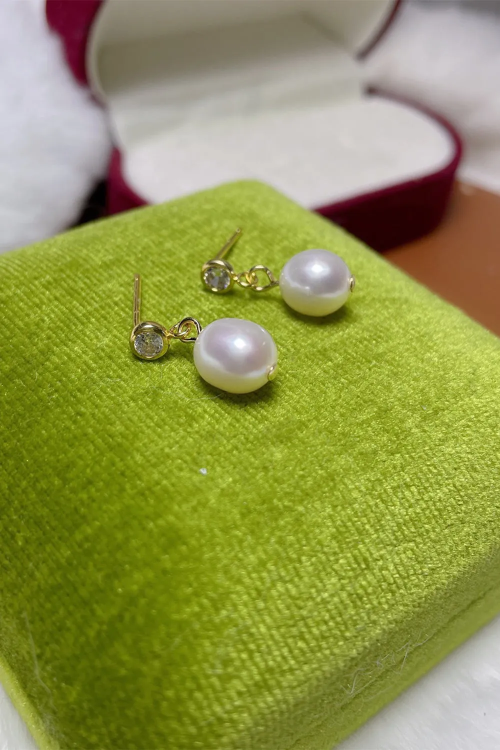 White Pearl Earrings sold by Zapaka product image thumbnail 2