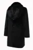 Black Men's Luxury Faux Fur Winter Long Coat sold by Zapaka