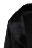 Black Men's Luxury Faux Fur Winter Long Coat sold by Zapaka