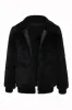 Winter Black Men's Faux Fur Zip-Up Coat sold by Zapaka