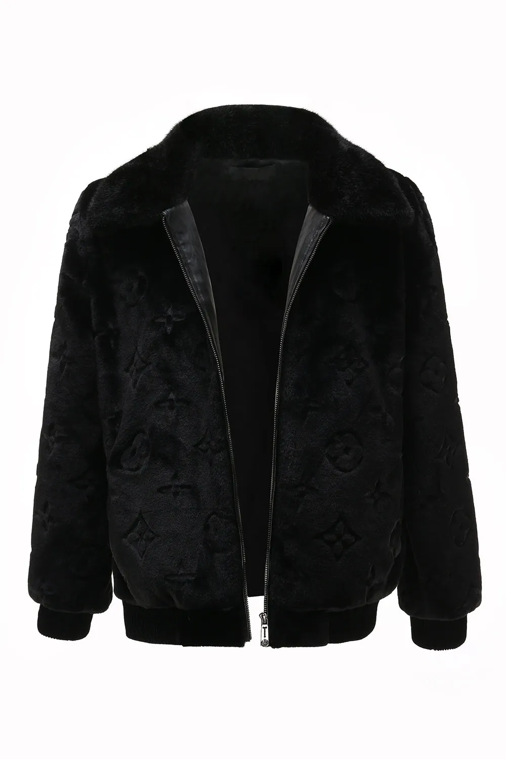 Winter Black Men's Faux Fur Zip-Up Coat sold by Zapaka product image thumbnail 4