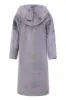 Grey Hooded Long Faux Fur Winter Men's Coat sold by Zapaka